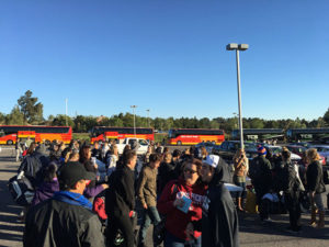 students loading bus Bus Transportation Plan